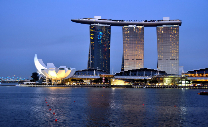 新加坡滨海湾金沙酒店应用迈克抗震支架，奢华风尚极致之选！